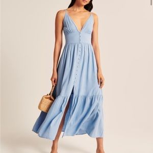 Abercrombie & Fitch button through maxi dress in XXSP